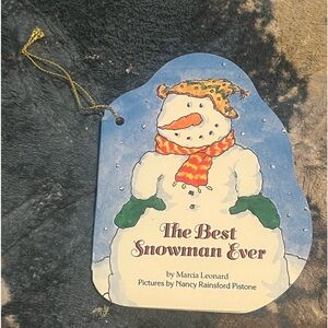 The Best Snowman Ever Christmas Tree Ornament by Vintage Troll Books